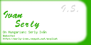 ivan serly business card